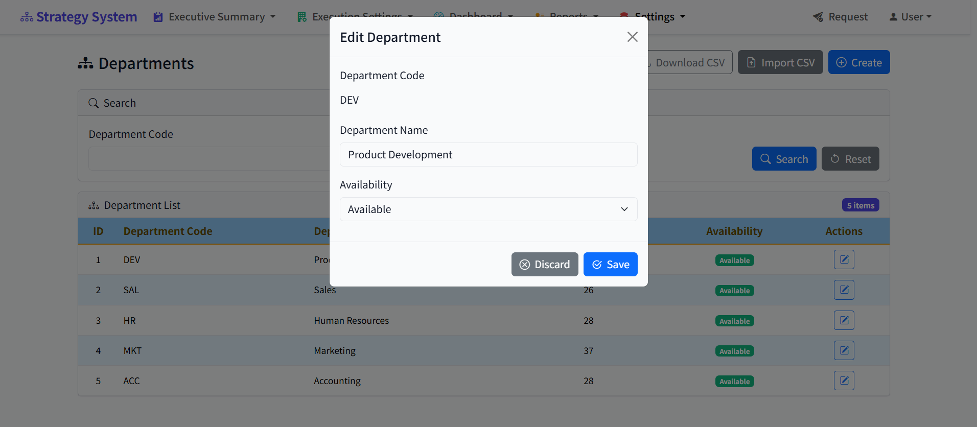 Department Edit - Simple form with inline help