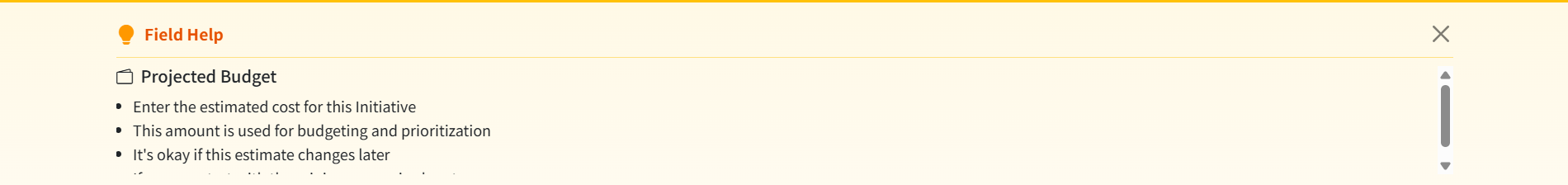 Projected Budget - Estimate with flexibility