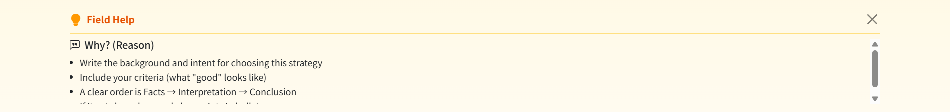 Why (Reason) - Background and intent with clear structure